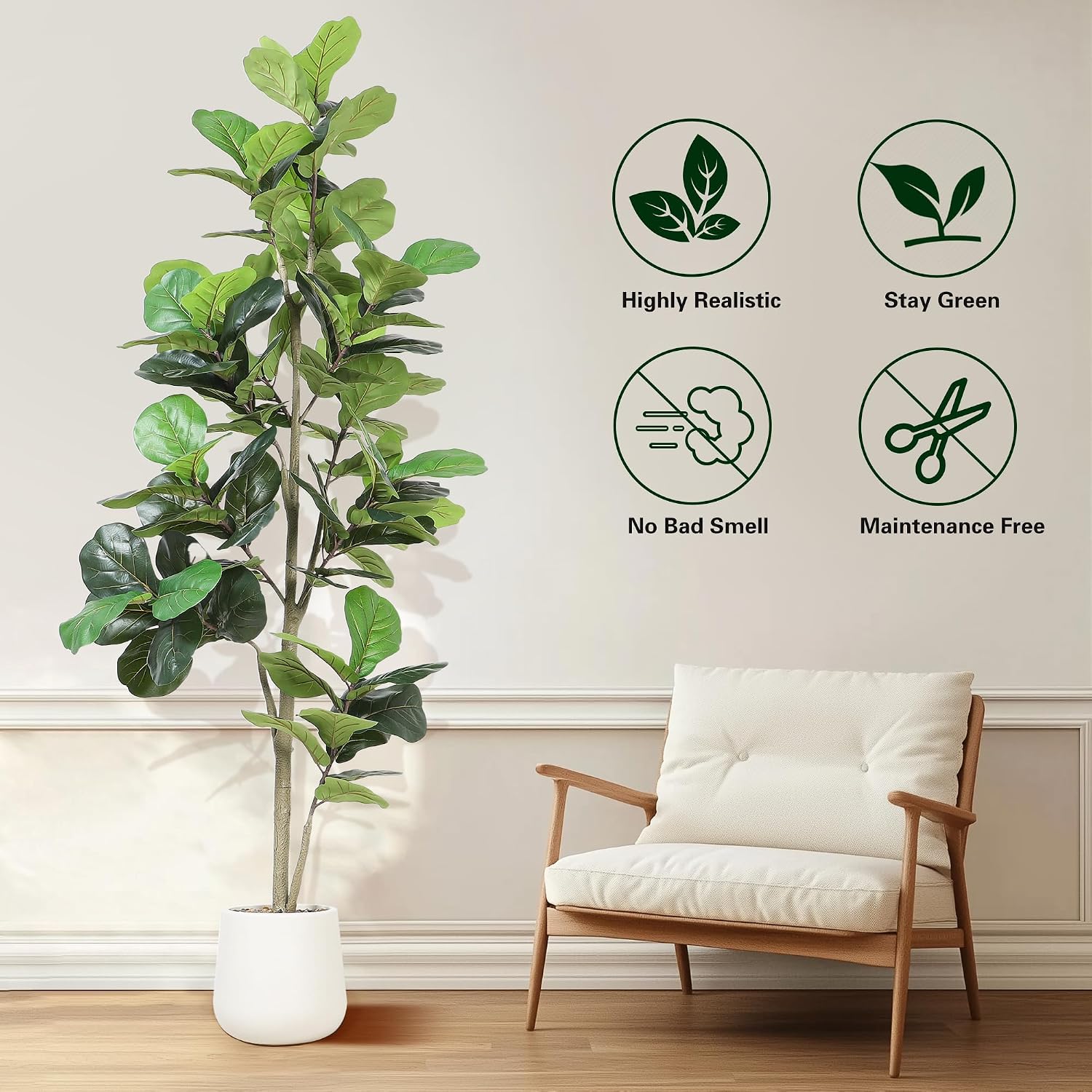 7ft Artificial Fiddle Leaf Tre - Fiddle Leaf Fig review and price
