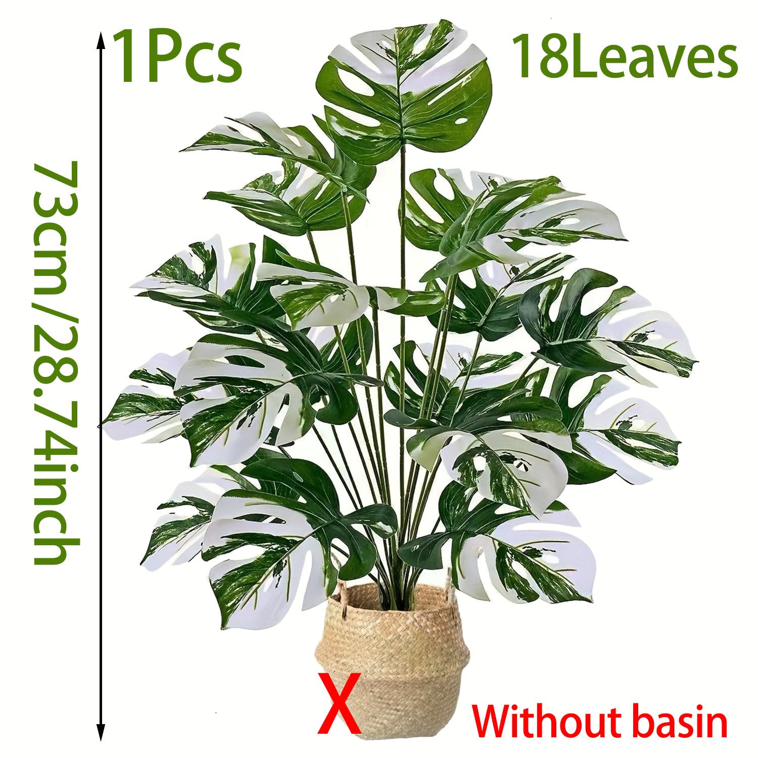 Realistic Artificial Monstera  - Fiddle Leaf Fig review and price